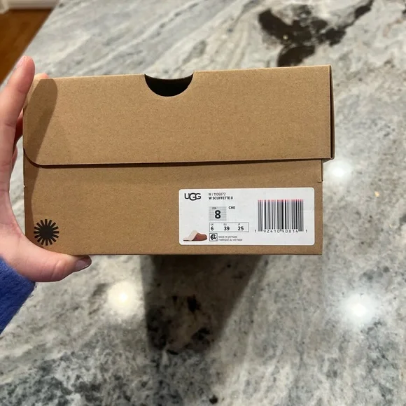 UGG Women's Brown Sheepskin Slippers - Picture 2 of 3